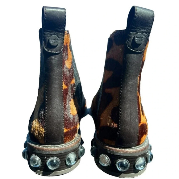 Nordstrom Louise Et Cie Venda Embellished Heel Chelsea Boot Calf Hair SZ 7.5 - Picture 5 of 6